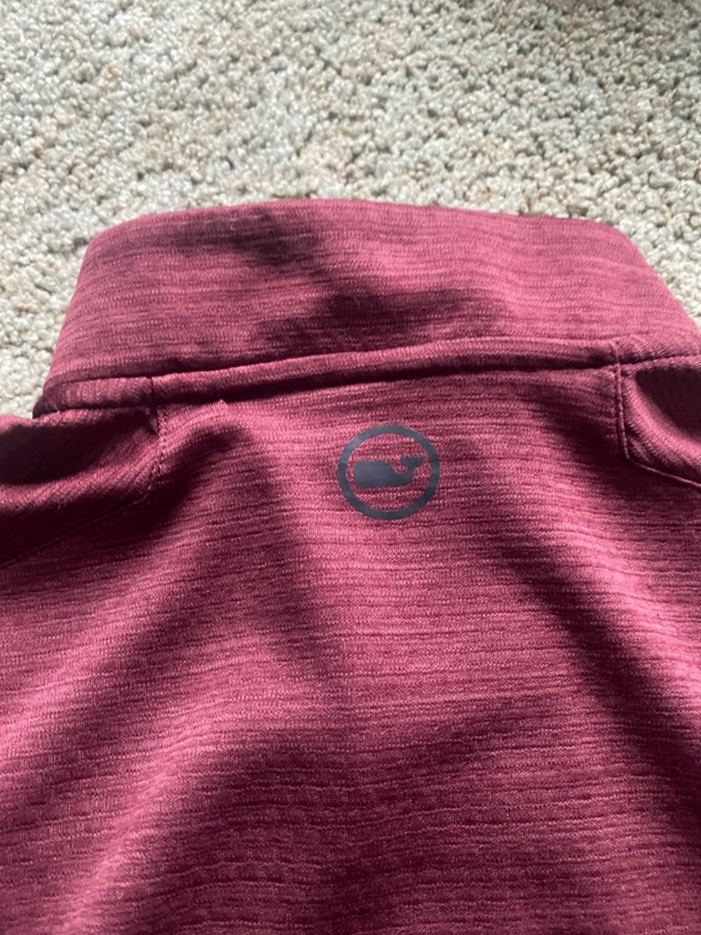 Vineyard vines sankaty Maroon quarter-Zip Pullover medium 12-14 - Picture 4 of 4